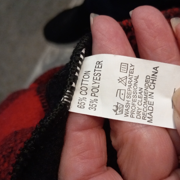 Red plaid blazer wrap Size S/M - Picture 6 of 6